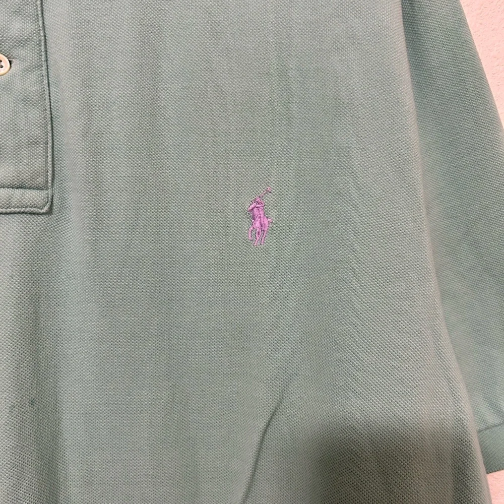 Polo Ralph Lauren Men's‎ XL Tall Mint Green Lavender Pony Short Sleeve